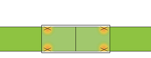 An illustration showing localized tension concentrated away from the coaptation site of a connector-assisted nerve repair