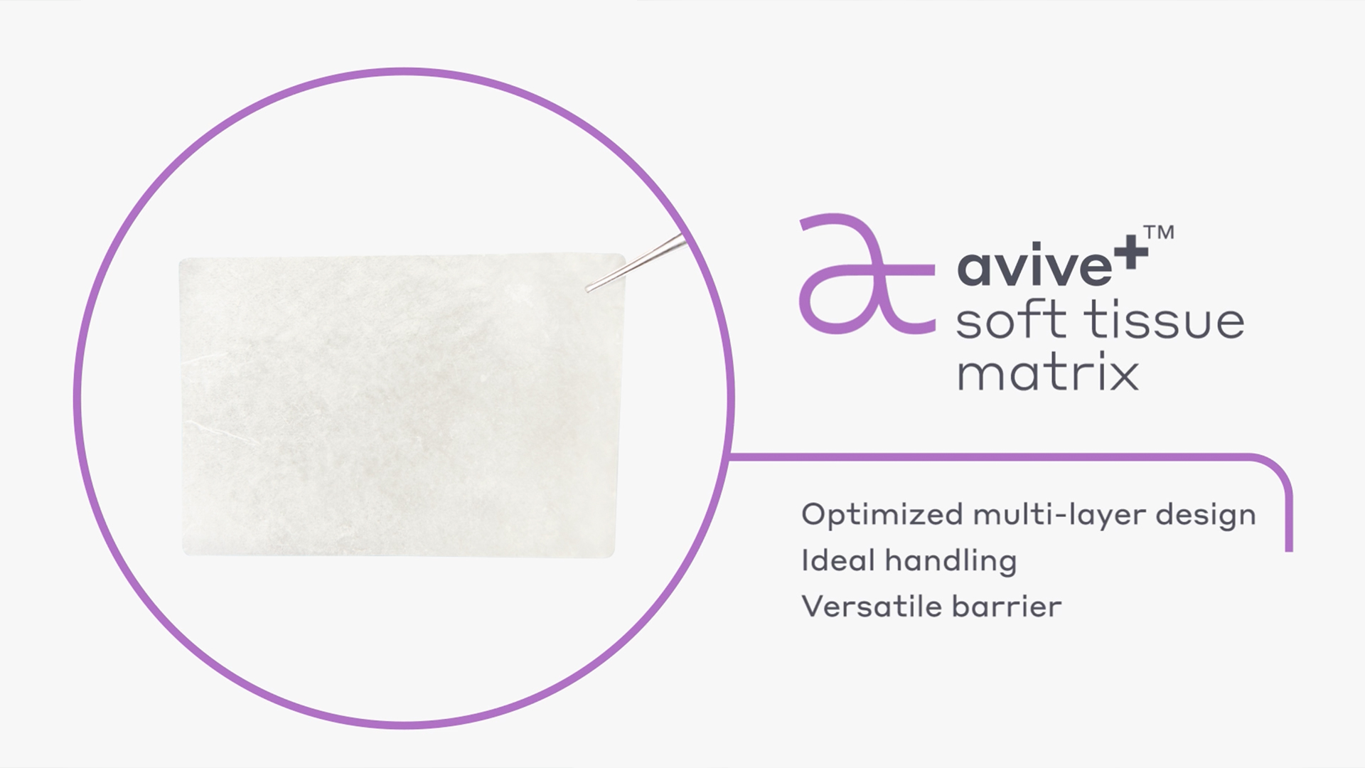 Photo of Avive+ Soft Tissue Matrix™ multilayered amniotic tissue.