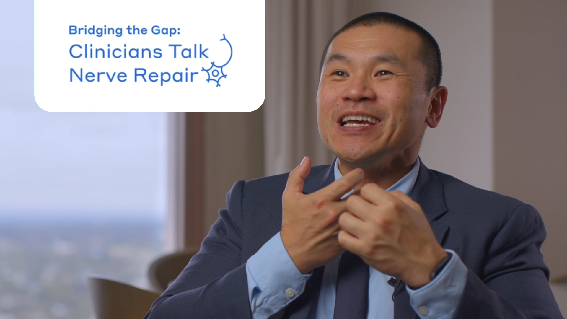 Preview of a video, “Reconstructing the nerve: helping to restore normalcy” from the series “Bridging the Gap: Clinicians Talk Nerve Repair”